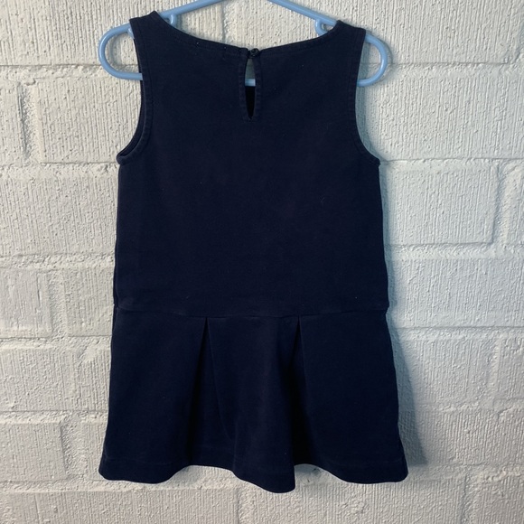 Crewcuts Floral Embroidered Navy Dress Sz 4 - Picture 5 of 5